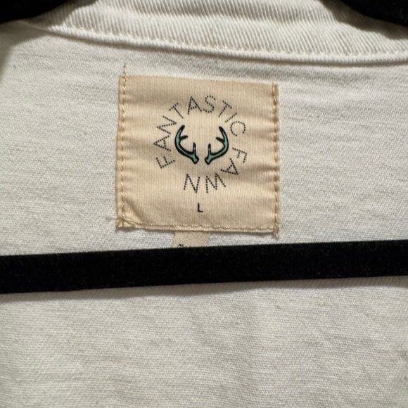 Fantastic Fawn White Frayed Jacket with Star Accents - L - Picture 6 of 6